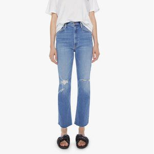 MOTHER - High Waisted Rider Ankle Fray